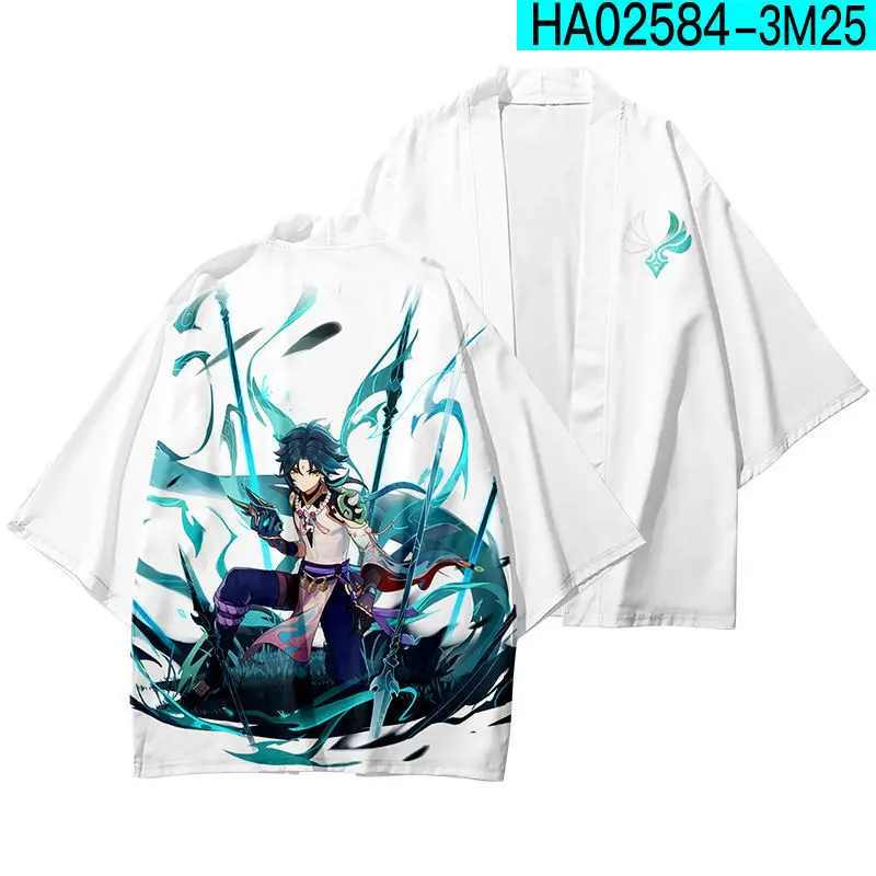 Newly Design Genshin Impact Albedo Kimonos Haori Xiao Klee NING GUANG Keqing Cosplay Ganyu Costume Tops Cloak Shirt Unisex