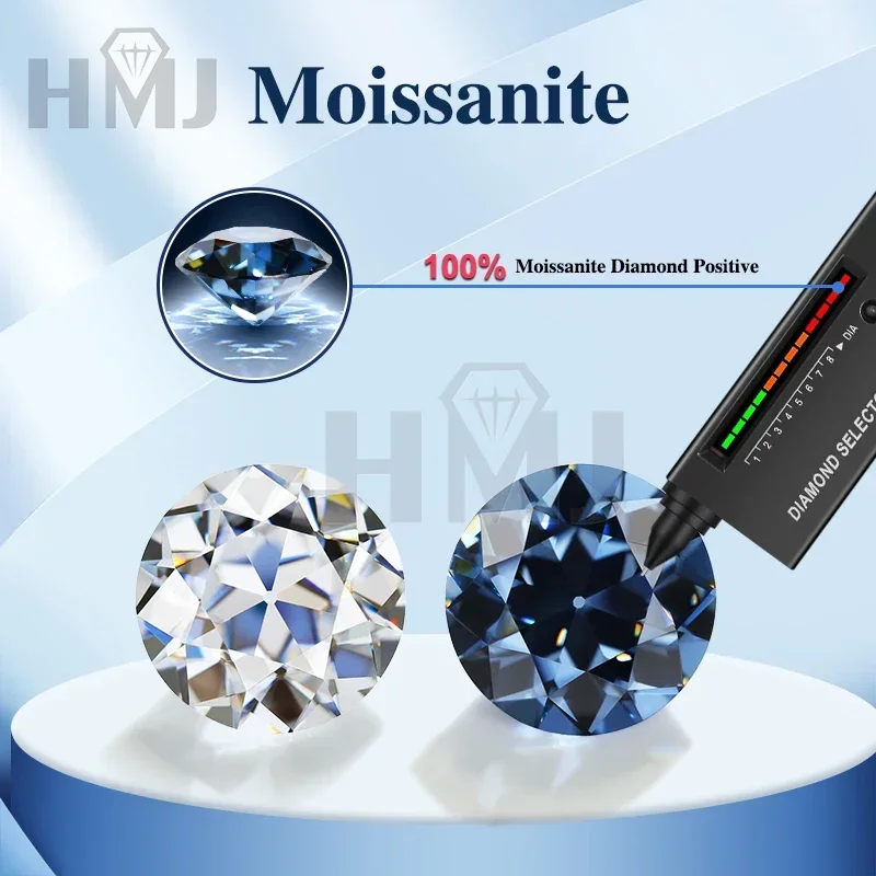 

Real Moissanite Stone Old European Cut 1ct GRA Certificate OEC Loose Gemstones Pass Diamond Tester beads for jewelry making