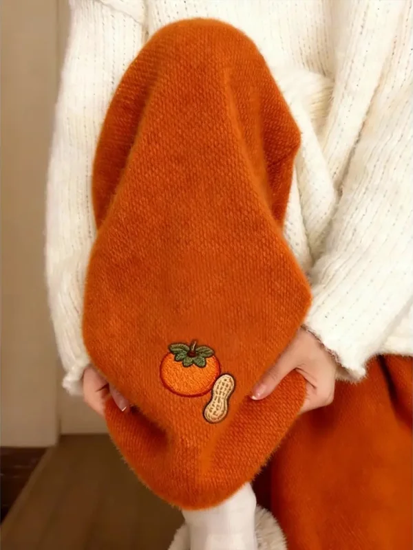 

Осень-зима, корейские Sle Lazy Faion, высококачественные оранжевые трикотажные брюки, мягкие повседневные брюки с клейким рисовым тортом