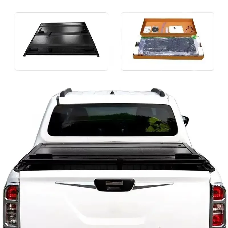 

Hard Aluminum Tonneau Cover for Pickup Truck 2013+ BT50 2023 Truck Bed Cover Retractle Weatherproof Cargo Accessory