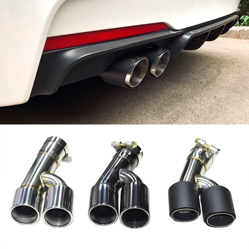 

1 PCS Dual Exhaust Tip For BMW F30 F31 320i 318i 2013-2016 3 Series Stainless Steel Muffler Tip Tailpipe Nozzle