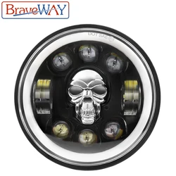 BraveWAY 5.75인치 LED 오토바이 헤드라이트 할리, 혼다, 야마하, 스즈키, BMW, KTM... 5-3/4 모토 라이트