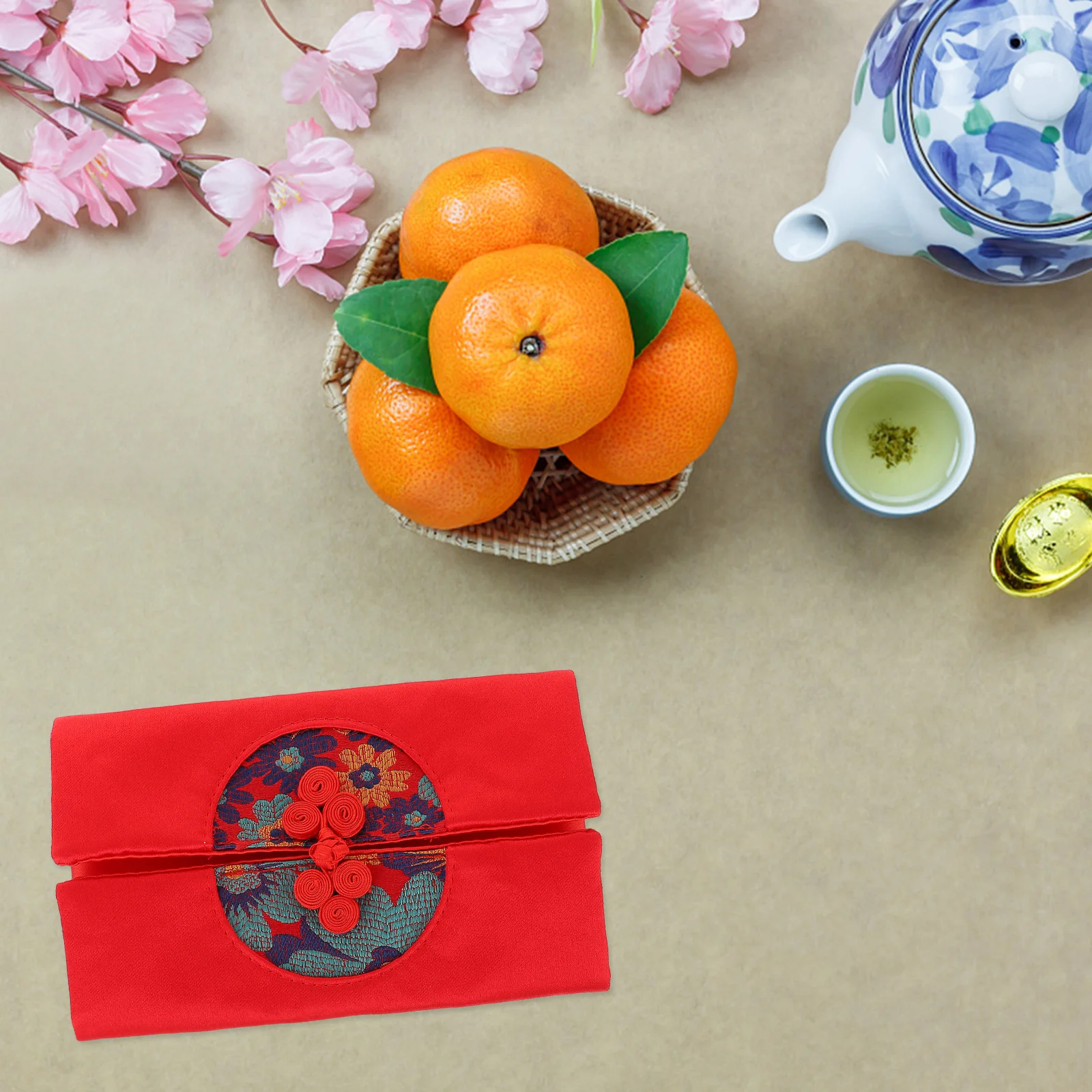 1Pcs Chinese New Year Red Packet Silk Cloth Embroidery Red Envelope Spring Festival Decorative Money Packet Traditional Luck