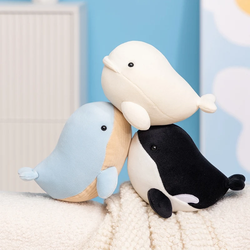 Chubby pequena baleia de pelúcia super macia bonito pequena boneca jubarte baleia assassina huggable brinquedos adoráveis presentes