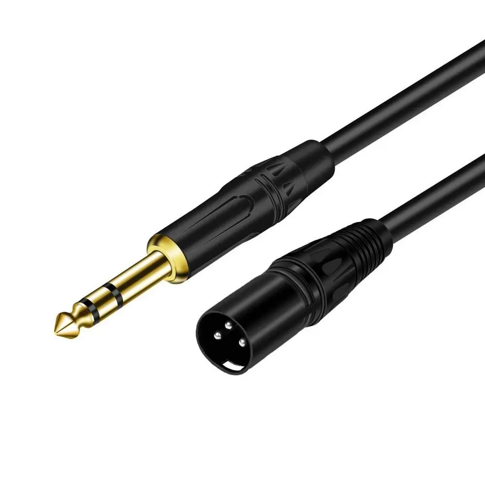 6.35 mm 1/4 Inch TRS Male to XLR Male Audio Stereo Mic Cable Balanced Speaker Mic Cable