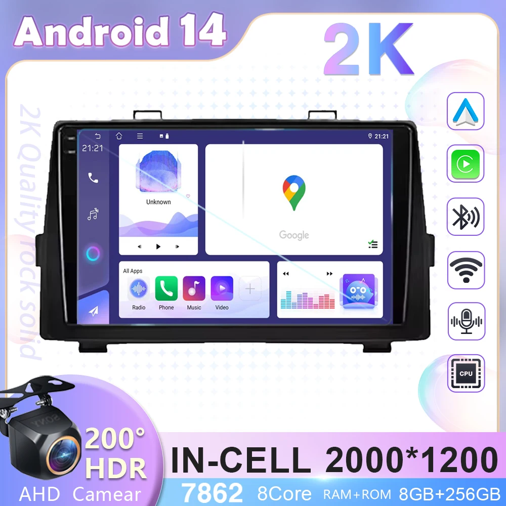 

For TOYOTA NOAH ESQUIRE VOXY 70 2007-2013 Android Auto Car Radio Head Unit Multimedia Video Player GPS Navigation 4G No 2din DVD
