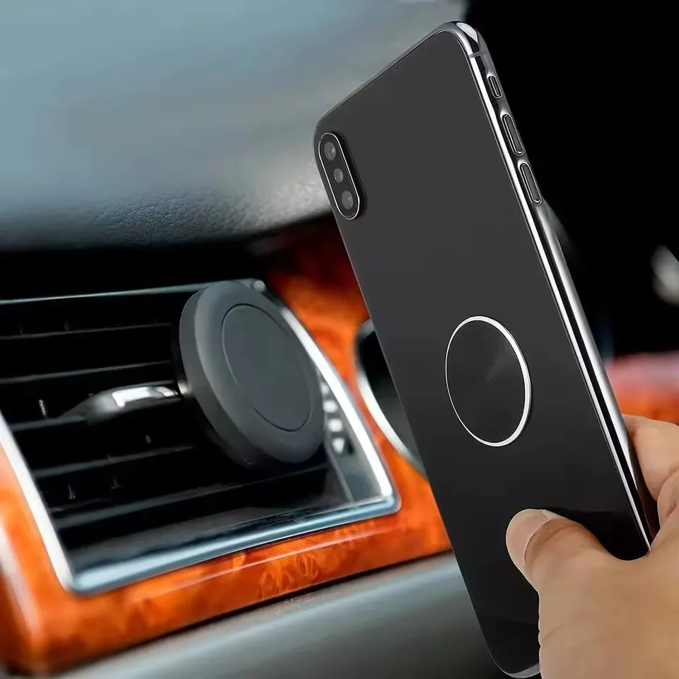 Thin Metal Plate Disk For Magnetic Car Phone Holder Iron Sheet Sticker Disk For Magnet Tablet Desk Phone Car Stand Mount Round - view 5