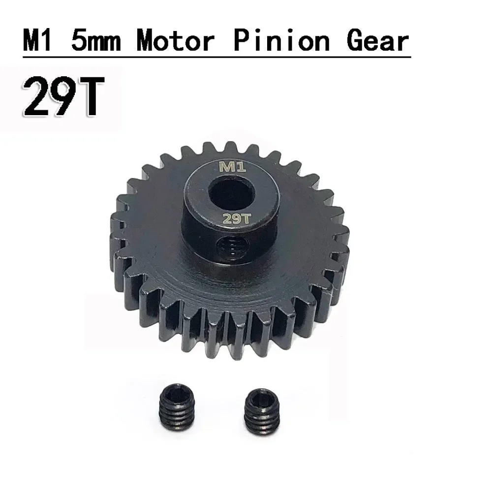 คุณภาพสูง 11 T-30 T วัสดุ Harden M1 5mm SHAFT โลหะ Pinion มอเตอร์เกียร์สําหรับ 1/8 RC Buggy truggy รถบรรทุกมอนสเตอร์