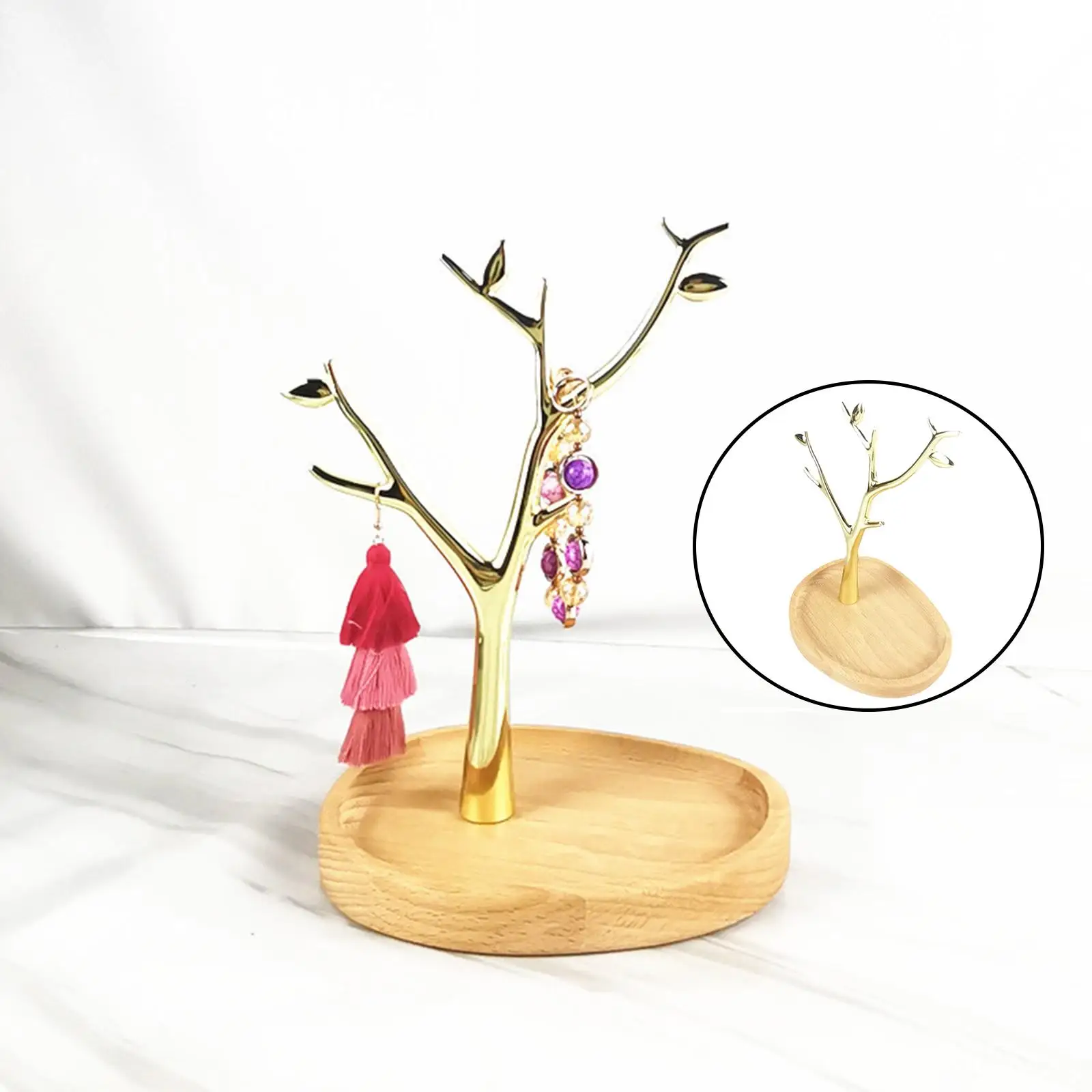 

Fashion Tree Shape Jewelry Earring Display Holder Tray Stand Rack Compact