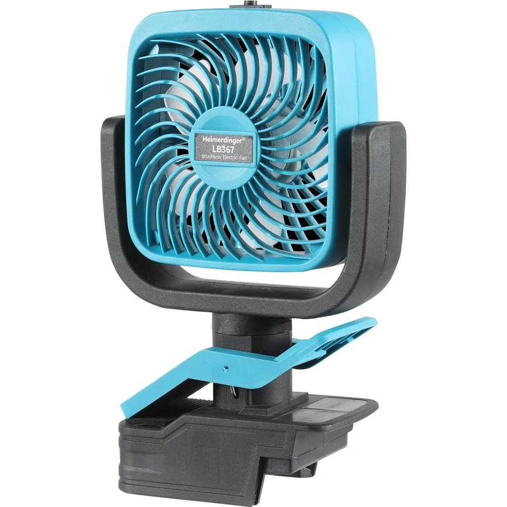 Heimerdinger LB367 18-21V Kipas Tanpa Sikat Rotor Luar Tanpa Kabel Kipas Klip Baterai Portabel 9m/s 5400RPM Kipas Kerja Berkemah