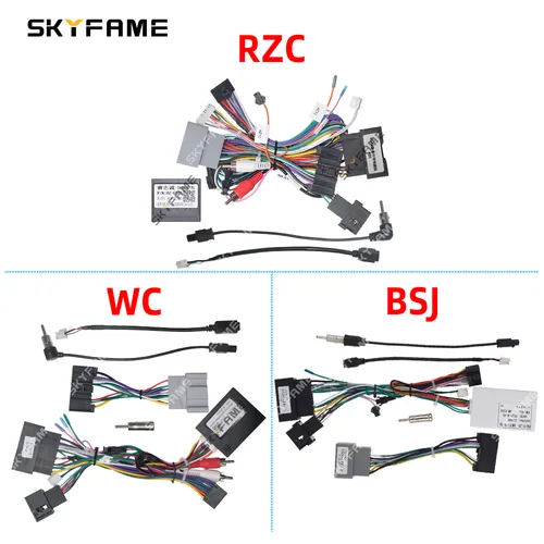 Imagen 1 del producto SKYFAME-Adaptador de arnés de cables de 16 pines para coche, decodificador de caja Canbus, Cable de alimentación de Radio Android para Ford Fiesta Ecosport G-RZ-FD61/FD16.10