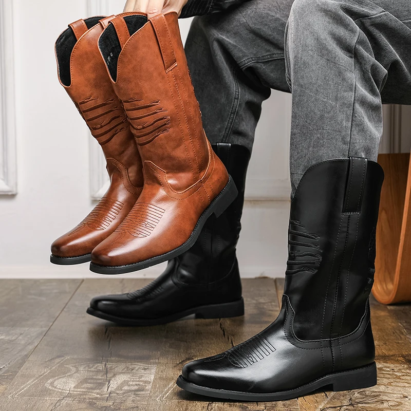 

Men's high top boots autumn and winter high-quality style Fashion Party Outdoor Street Trendy hot selling leather shoes New