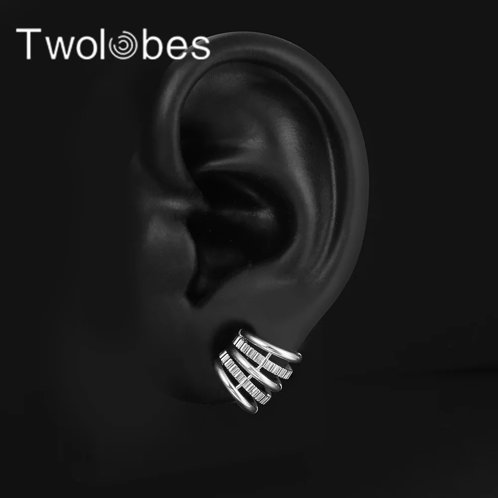 Twolobes 00g Lobe Cuffs Ear Gauges Stacker Rings Plugs Ear Tunnels Stretcher Earring Clip on Cartilage New Arrival