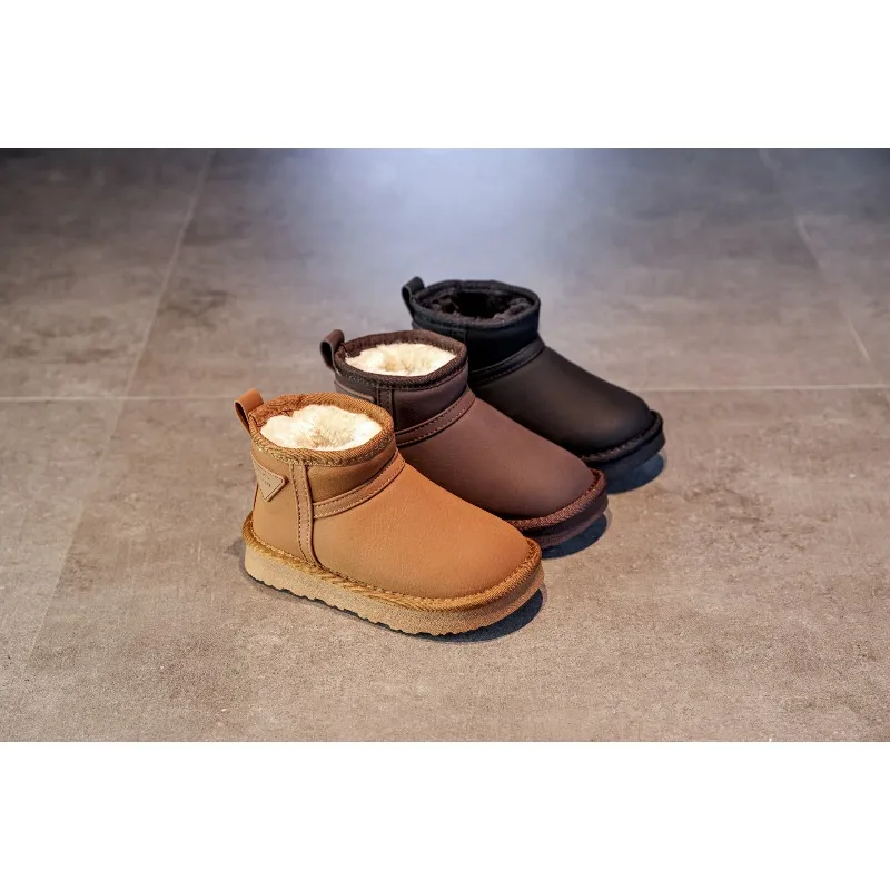 

Winter Baby Girl Shoes Snow Boots Children Infant Plush Warm Kids Short Boots Boys Cotton Plush Shoes Solid Girls Short Boots