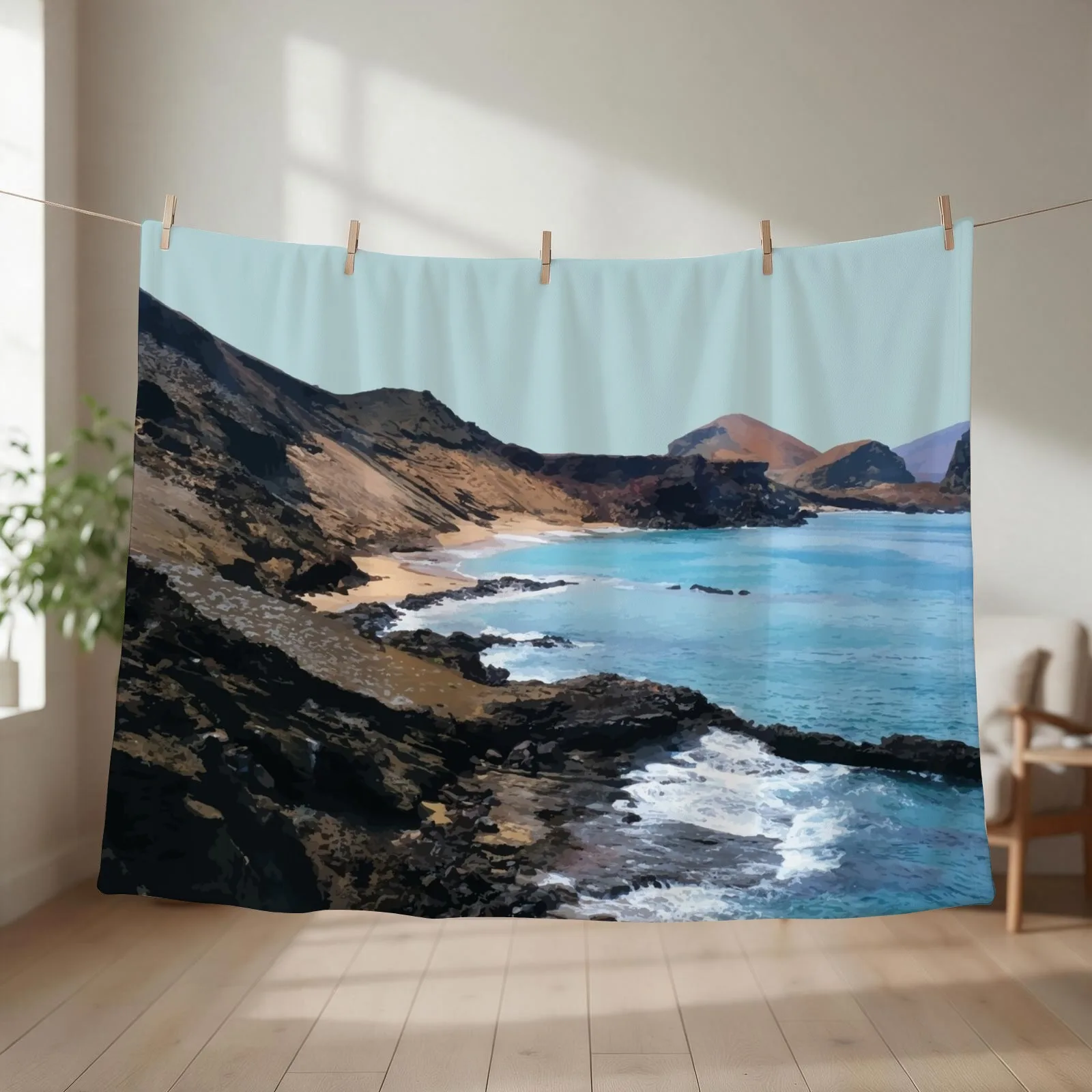 Galapagos Islands, Ecuador Travel Artwork Throw Blanket Hairy Blankets Sofas Of Decoration Vintage Fashion Sofas Blankets