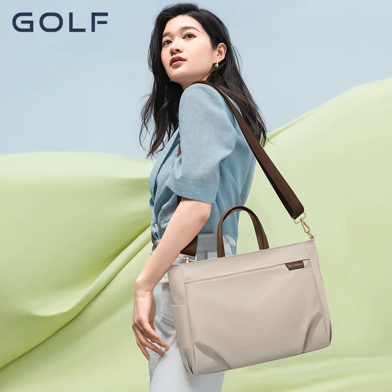 GOLF Laptop Bag Women\'s Handheld Large Capacity Briefcase One Shoulder Crossbody Tote 14 inch Inner Tank Bag