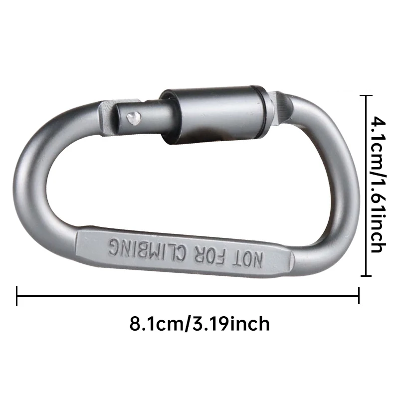 Outdoor Mountaineering Buckle Type D Quick-hanging Buckle Multi-functional Backpack Buckle Lightweight Keychain Clip Spring Hook