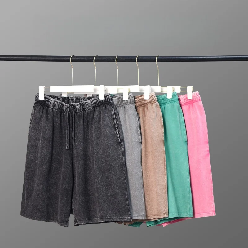 

Новая модная футболка в стиле хип-хоп, мужская модная хлопковая Harajuku, разноцветные потертые шорты большого размера, мужские летние длинные брюки унисекс в стиле ретро