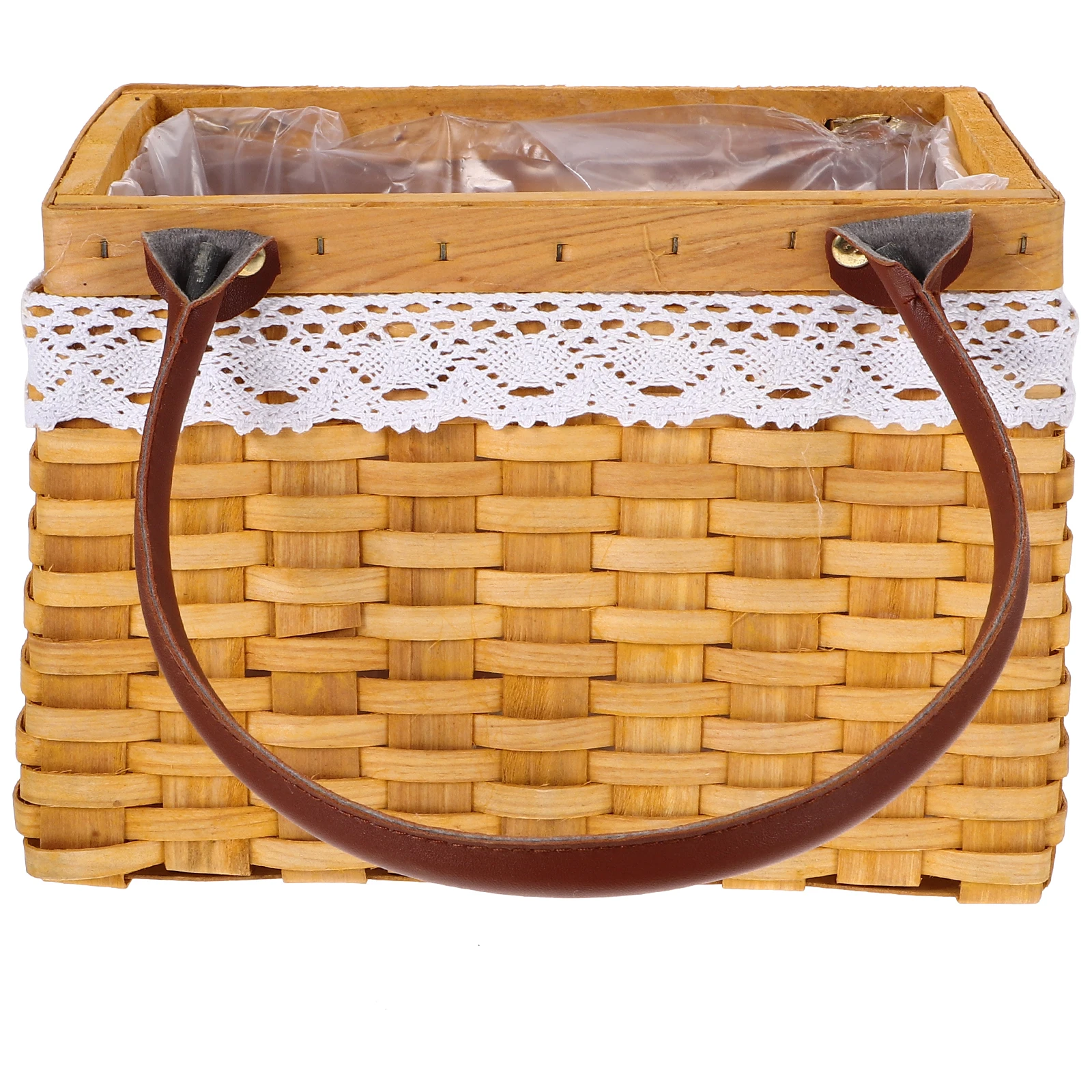 

Wedding Flower Girl Basket Wicker Hand Vegetable Organizing to Weave Storage Rattan