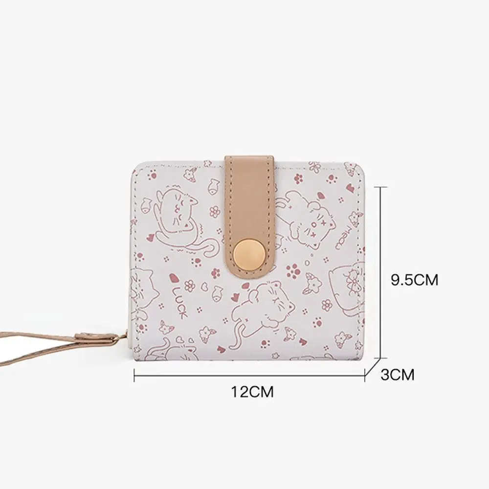 Dompet Dompet Gambar Kartun Baru Dompet Koin Lipat Kulit PU Dompet Ritsleting Portabel