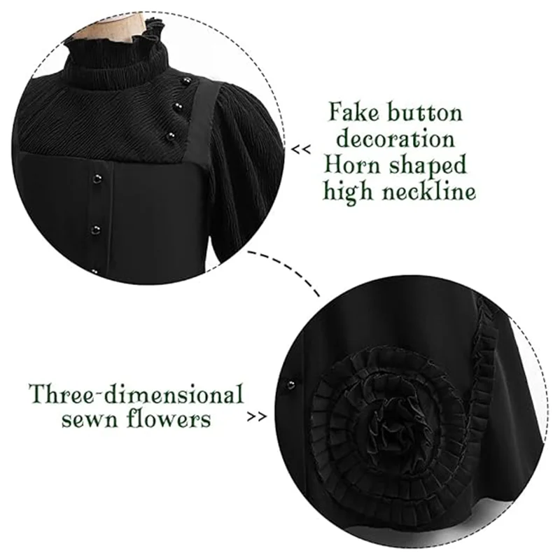 Wicked Dress For Girls Premium Official Costume Black Dress Layers For Gorgeous Volume