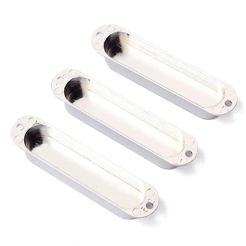 ABS Electric Guitar Pickup Cover Set Silver SSS Single Coil Guitar Accessories Replacement for Home Studio Musicians