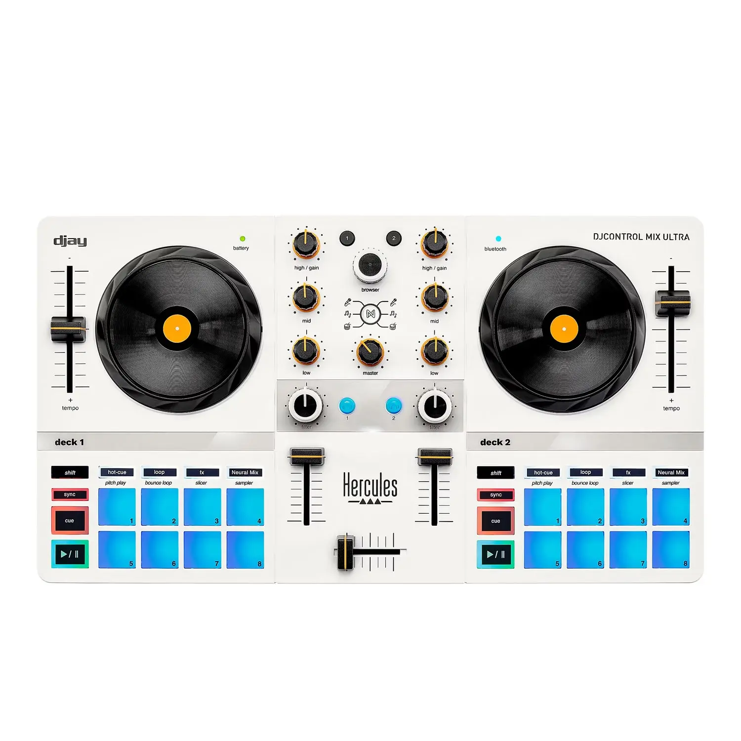 Hi Cool Music Hercules DJControl Mix Ультрапортативный мобильный DJ-контроллер Hi Cool Music Hercules DJControl Mix Ультрапортативный мобильный DJ-контроллер