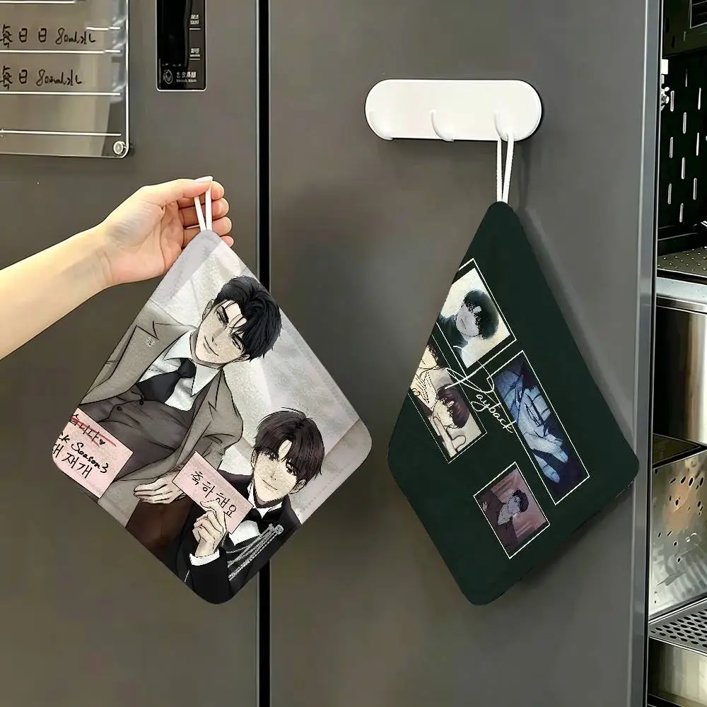 P-Payback Crime Game Polyester Cotton Hand Wiping Towel with Hanging Loop, Lightweight for Home and Commercial Use