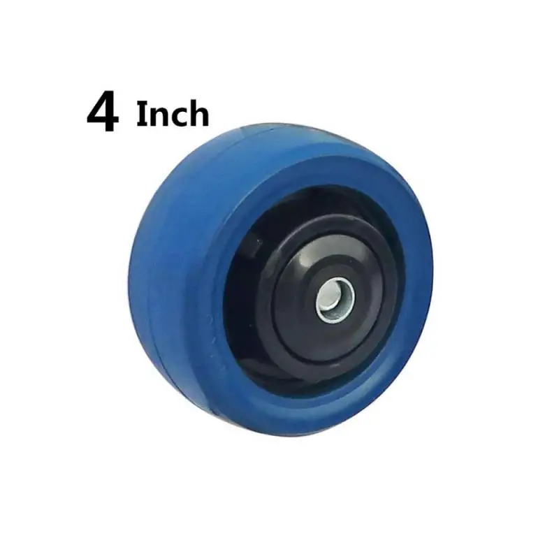 1 Pcs Packing 6 Inch Single Wheel Caster Heavy Duty Rubber Piece Wear Resistant Flat Driver Cart