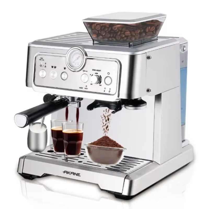 Cross-Border European Standard Italian Semi-Automatic Espresso Coffee Machine Grinder Touch Screen Stainless Steel Electric