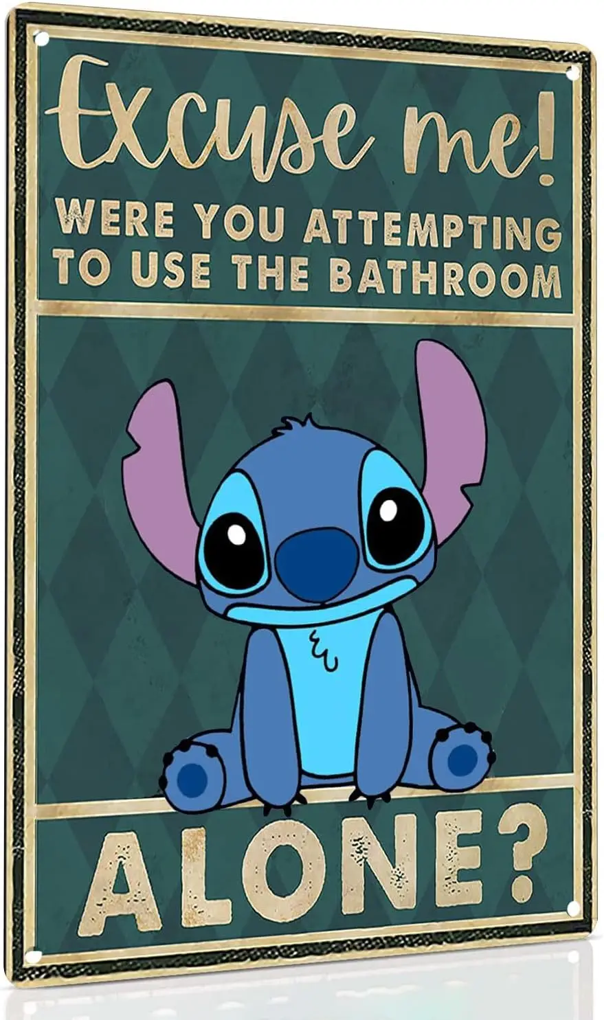 Funny Bathroom Decor Cute Door Sign Excuse Me Were You Attempting To Use The Alone Tin Gifts For Women Ki