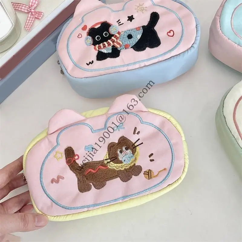 Case lápiz bordado para perros 18x11cm Bacilizador lápiz viaje compartimento .h05a