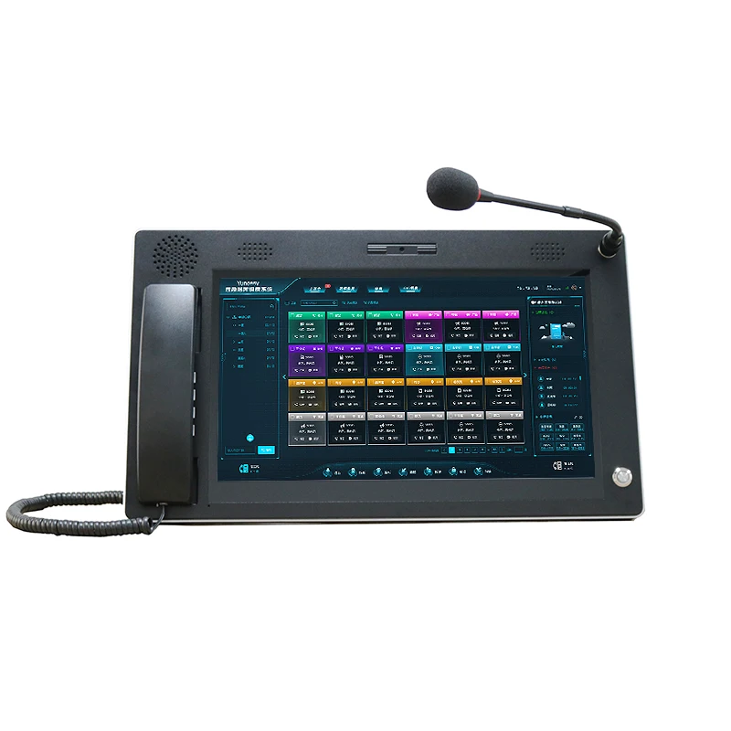 DCT-W156 PAGA 15.6-inch LCD Capacitive Touch Screen Microphone Operator Console 1920x1080 Resolution 1MP Camera Broadcast