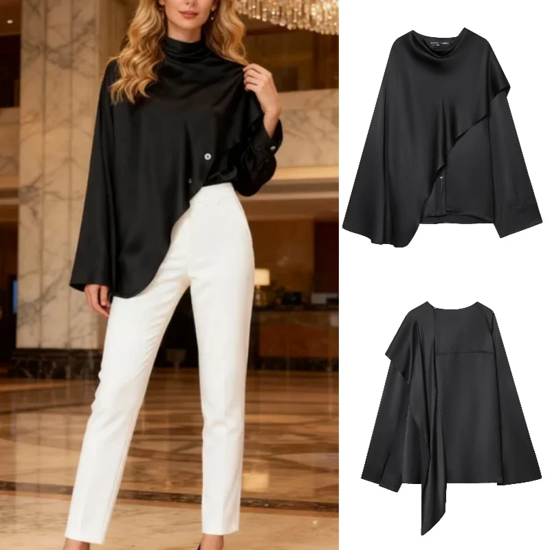 

Women's Trendy Sexy Shirt Cape Top Fall Fashion 2025 Trendy Sexy Women's Shirt Cape Top