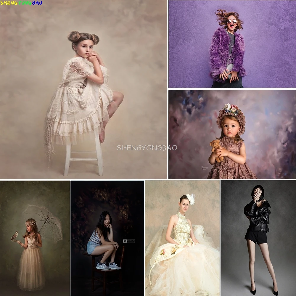 

Vintage Abstract Gradient Background Birthday Party Deco Pregnant Texture Newborn Family Portrait Photography Backdrop RO-15