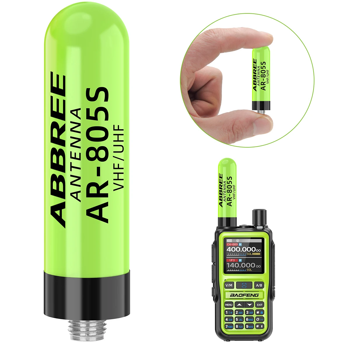 ABBREE AR-805S Mini Antenna Walkie Talkie SMA-Femmina UHF VHF Dual Band Ad Alto Guadagno Per Baofeng UV-5R mini UV-21 PRO Ham Radio