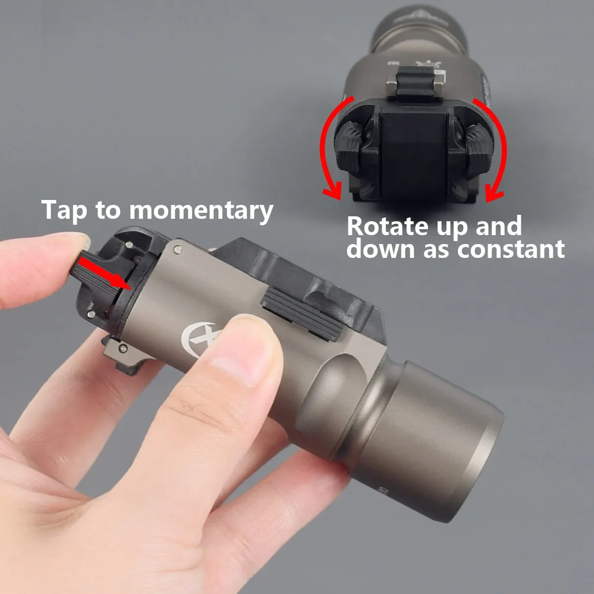 Tactical Surefir X300 X300U Ultra XH35 X300UH-B Pistol Scout Light Airsoft Weapon Gun Light Strobe LED Flashlight Fit 20mm Rail