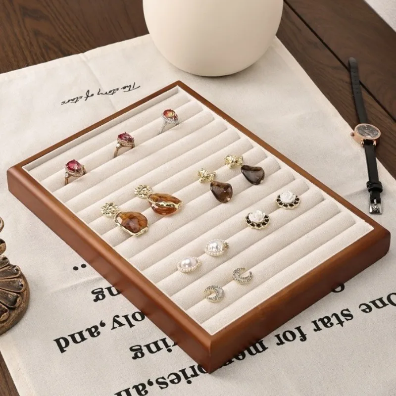 

Лоток для ювелирных изделий из цельного дерева, поднос для подгузников, органайзер для ювелирных изделий, большие лотки для колец, подвесок, оптовая продажа, лотки для сережек, браслетов