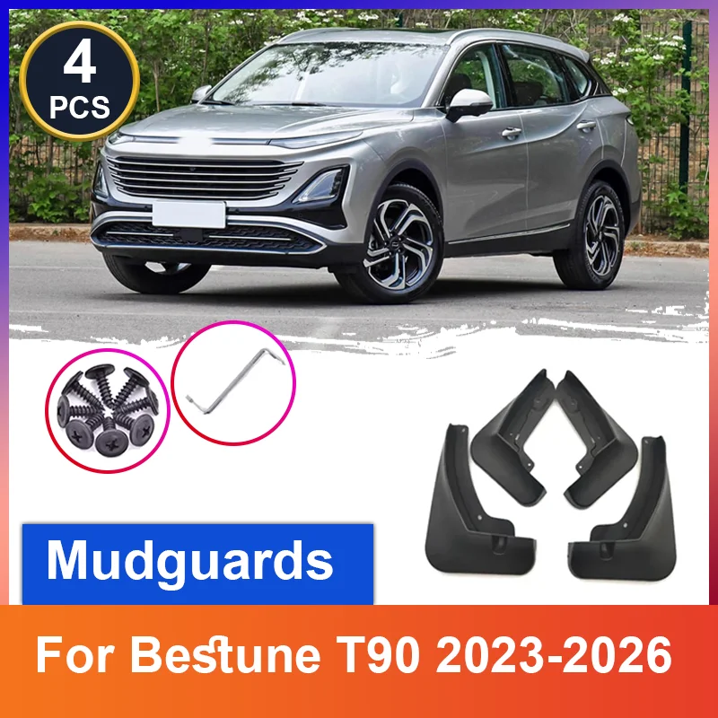 

Car Mudguards For Bestune T90 2023 2024 2025 2026 Mud Flaps 4Pcs/set Anti-Splash Guard Front Rear Fender Tools Auto Accessories