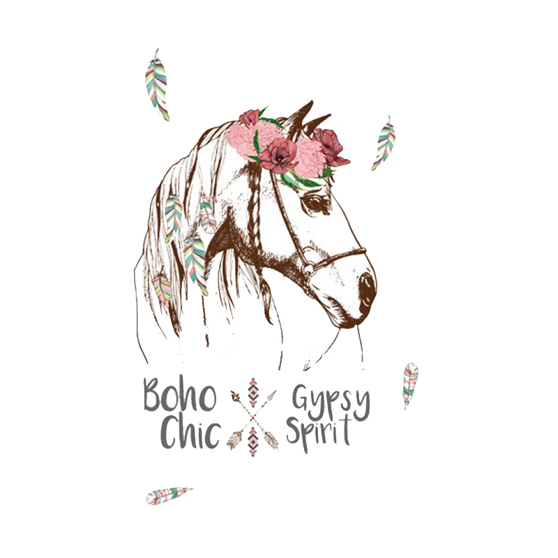 The Horse Wall Stickers For Shop Office Home Decoration Gypsy Spirit Mural Art Diy Bedroom Living Room Pvc Wall Decals