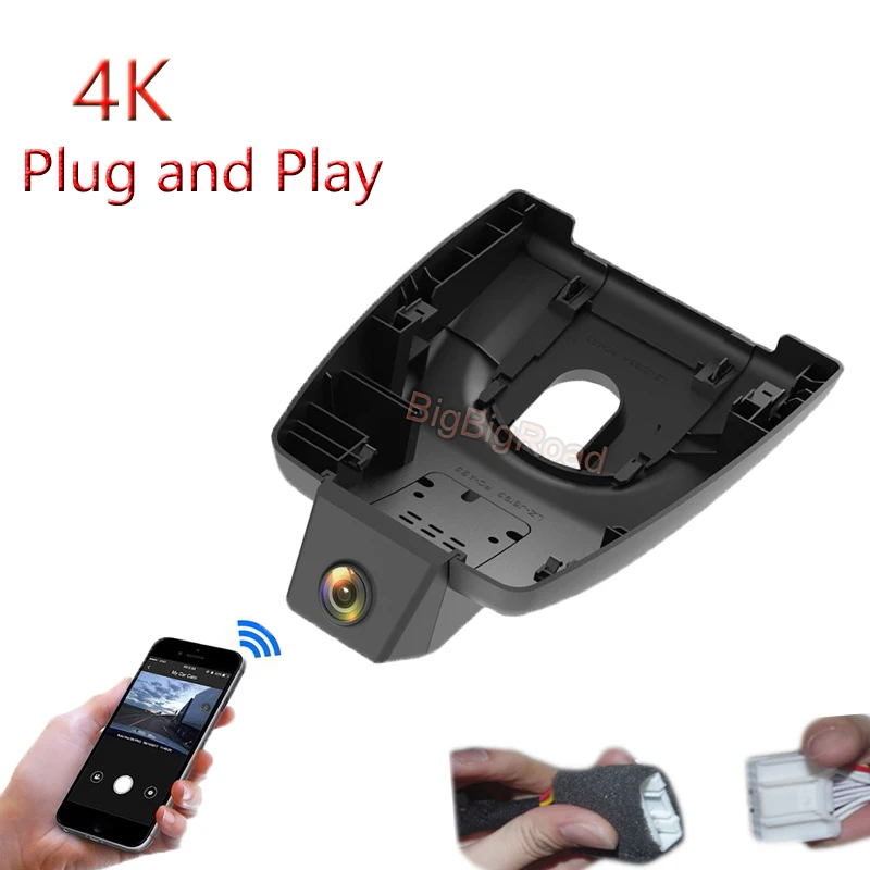 4K Plug And Play For Toyota Sienna Granvia 2021 2022 2023 Car Video Recorder Wifi DVR Dash Cam Camera FHD 2160P Wide Angle
