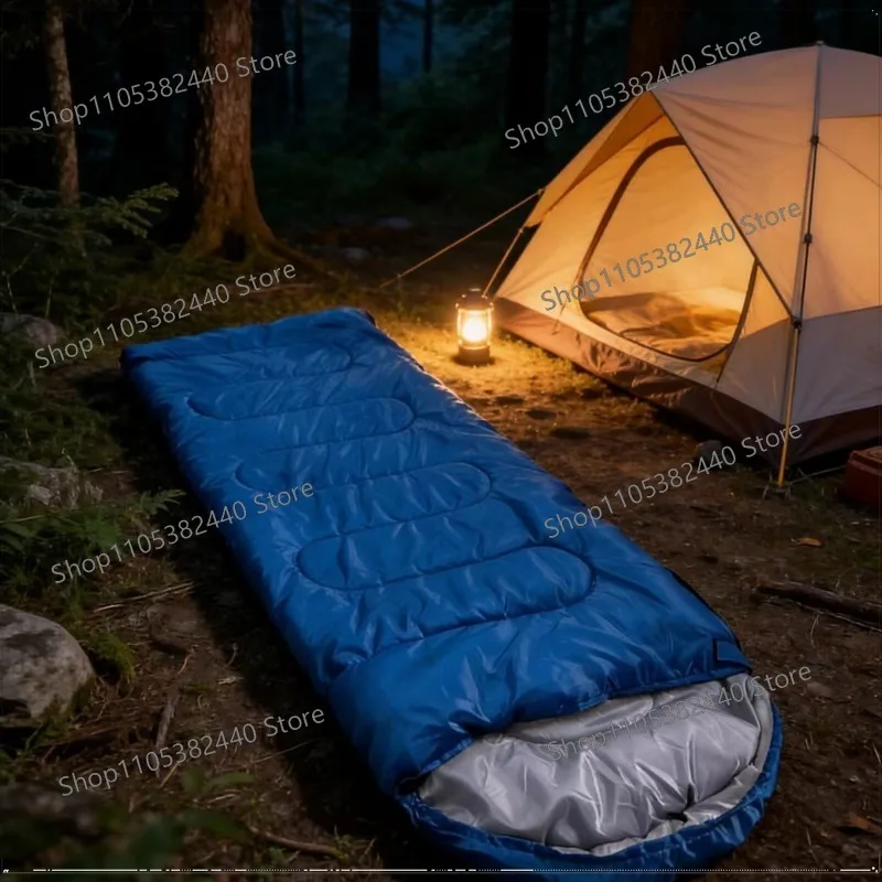 Adult emergency disaster relief sleeping bag with hat outdoor camping in spring, autumn and winter