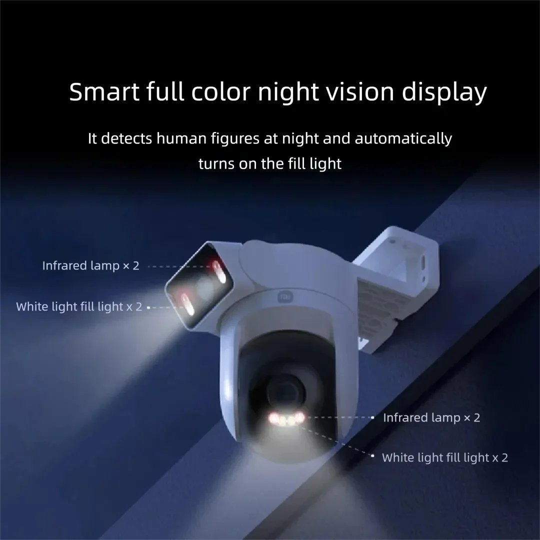 Xiaomi Outdoor Camera CW500 Dual-Lens WiFi 6 360° Dual 4MP 2.5K IP66 AI Detection Full-Color Night Vision Smart Mi Home APP CN