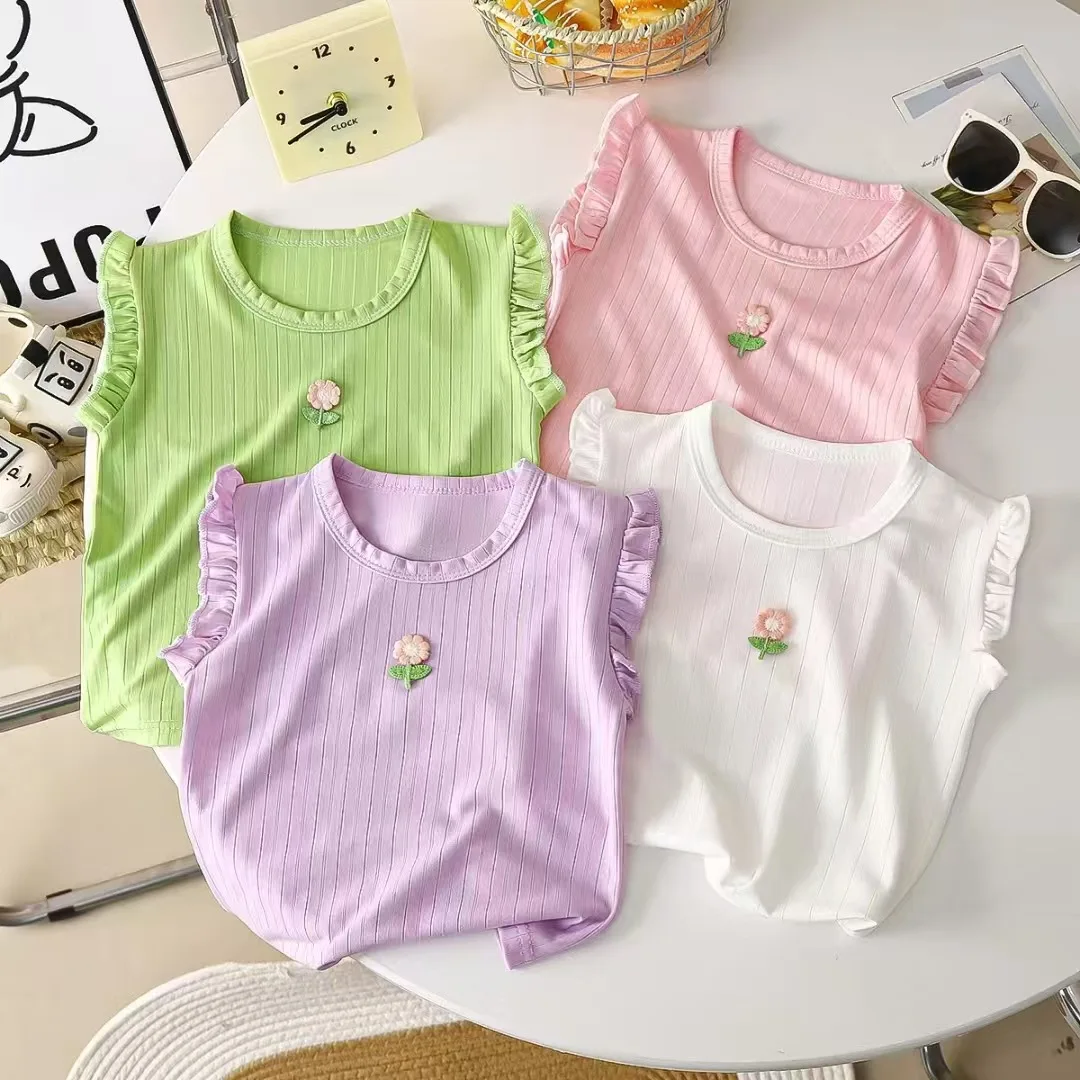 Children's Sleeveless Tops Summer Girls' T-shirt For Toddler