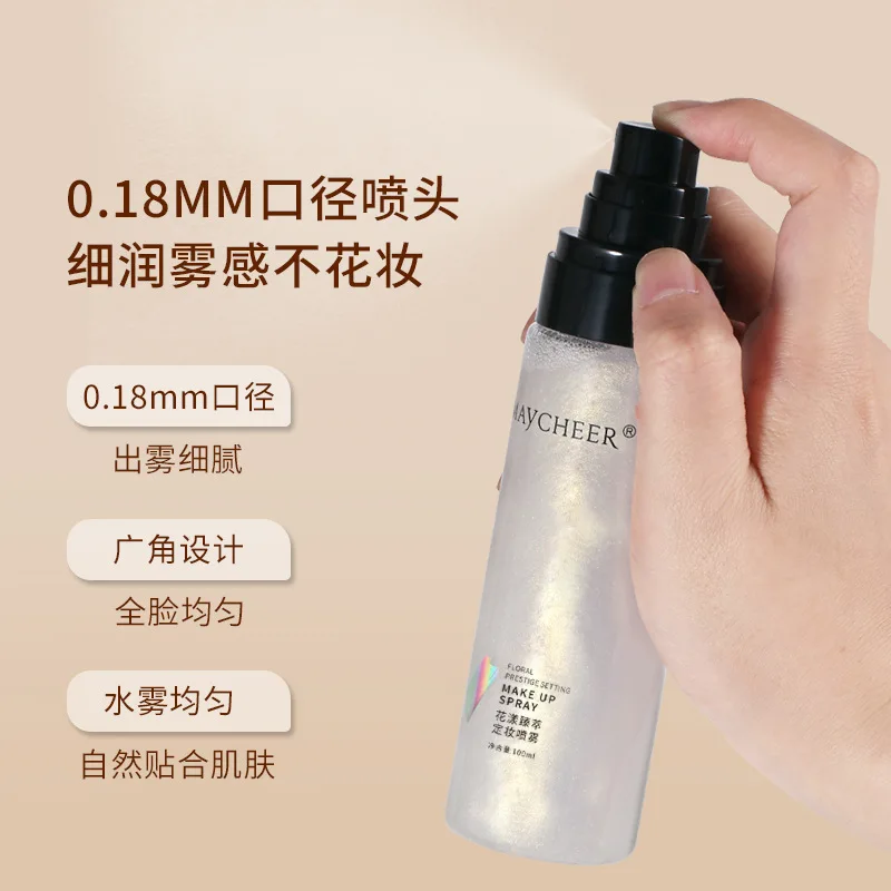 MAYCHEER-esencias para maquillaje, espray hidratante, Control de aceite, sin despegar, Ajuste rápido