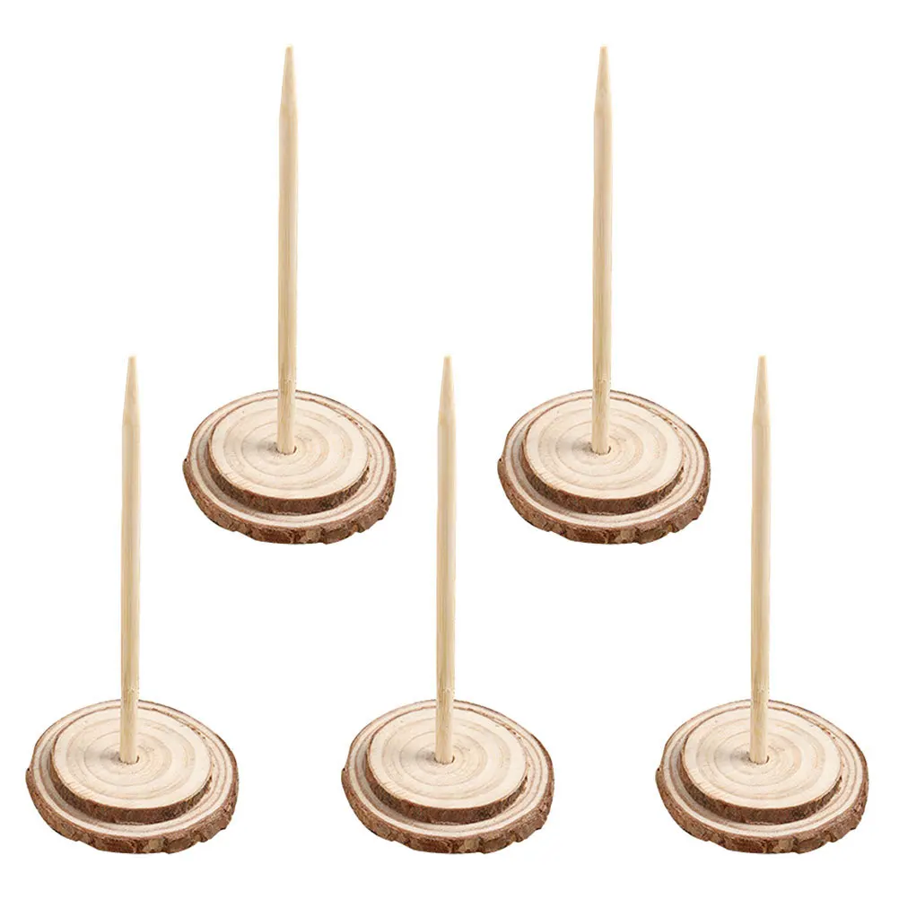 

5pcs Wood Christmas Tree Base 6.5Cm Diameter For Artificial Trees Fake Tree Stand Holder Stable Holiday Xmas Decor Party