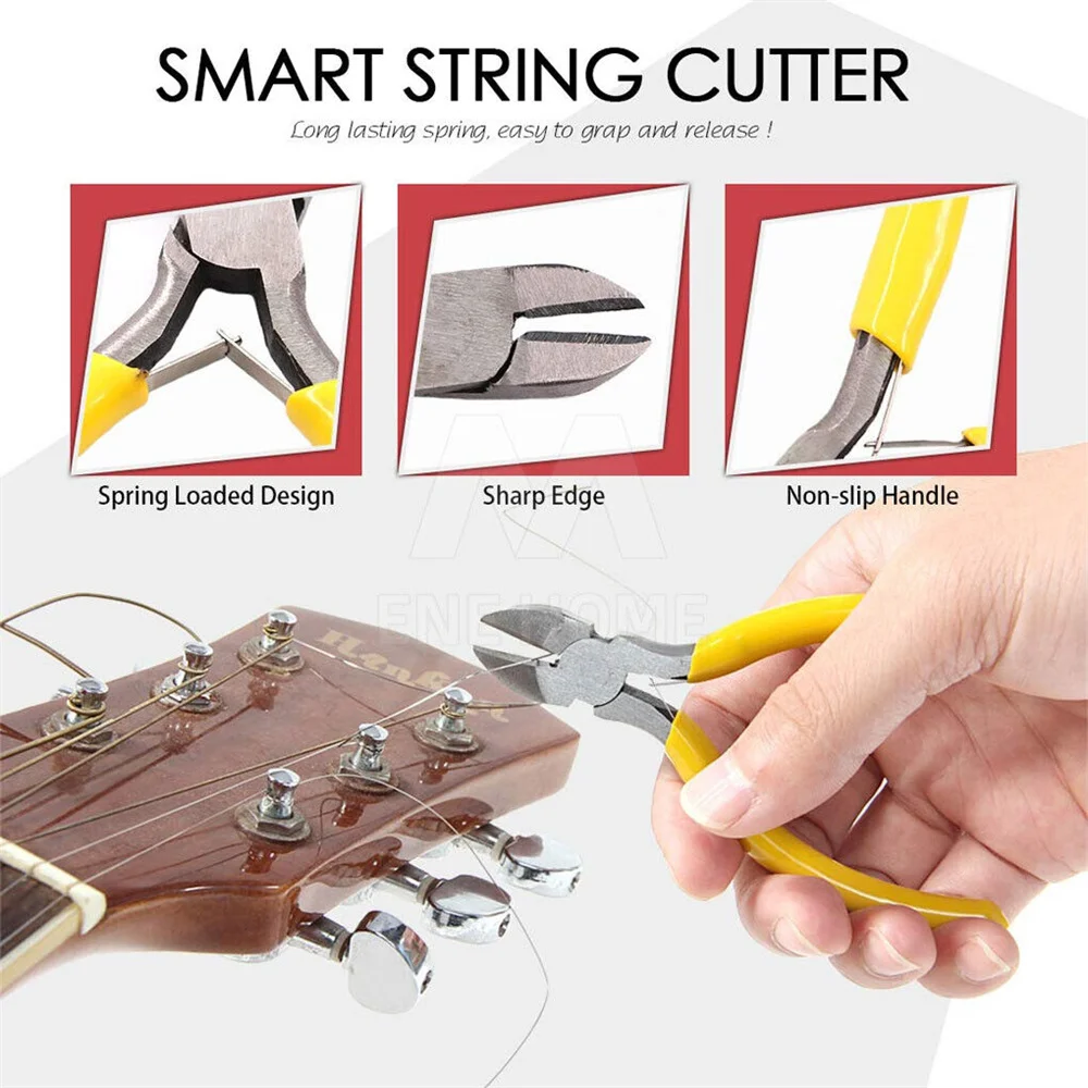 26pcs Portable Guitar Repair Tool Kit Reliable Multi-Functional Guitar Maintenance Repair Setup Set Maintenance Essentials