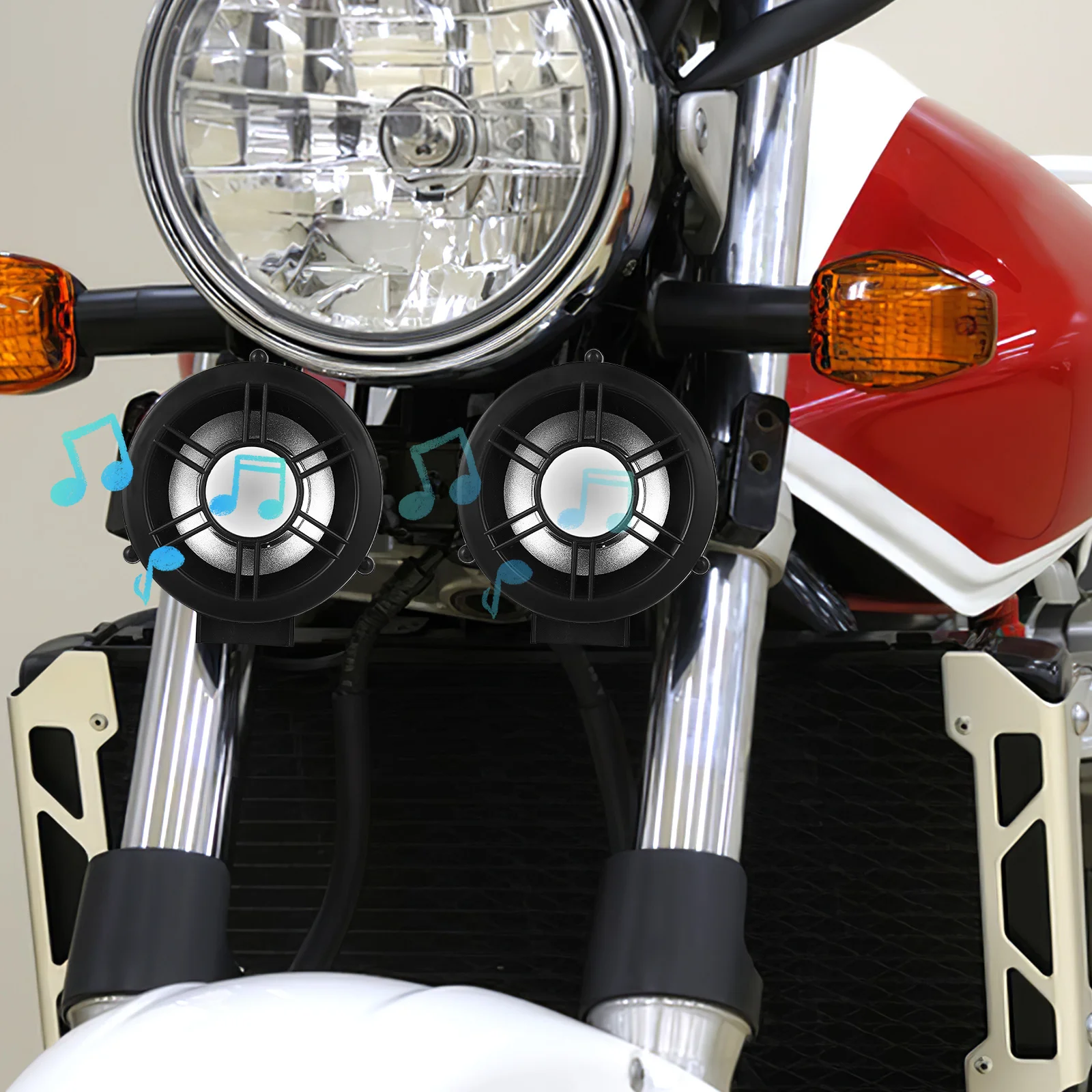 

1Set Car Audio Motorcycle Stereo System Wireless Speakers for Phone Connection and Music Playback Control