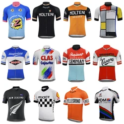 Retro Men's Summer Cycling Jersey Classic Bike Mountain Racing Bicycle Cycling Molteni Clas