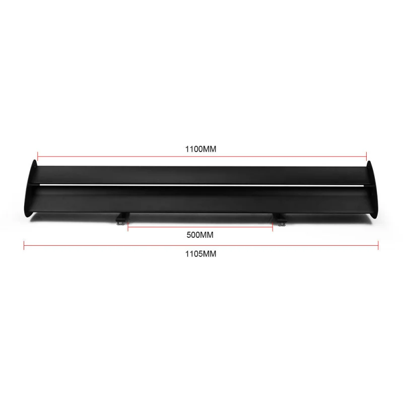 

High Quality Double Layer Aluminum Alloy Rear Trunk Spoiler Wing Hatchback Matte Black Easy Installation Exterior Accessorie